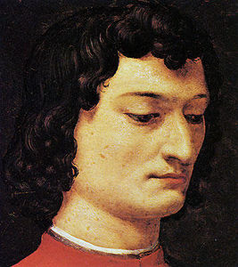 Ein porträt von giuliano di piero de' Medici