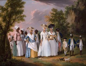 Free Women Of Color With Their Children And Servants In A Landscape