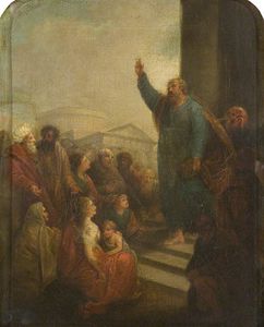 santo Pablo `preaching` de los casos Atenas