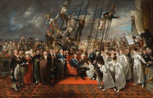 la llegada del rey luis xviii de francia a Calais