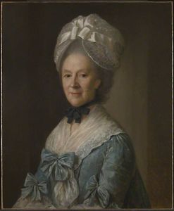 Retrato de una dama para  Un  azul  vestido