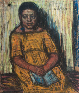 Rachel - A Seated Girl In A Yellow Dress -