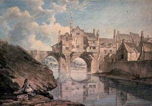 Elvet Bridge, Durham, 18th Century
