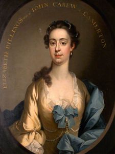 Elizabeth Billings, Frau John Carew von Camerton