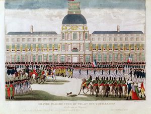 Parade im Hof ​​des Palais des Tuileries