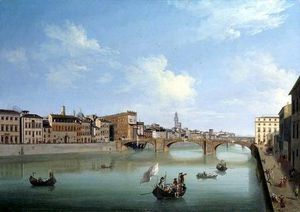 View Of The Arno With The Ponte Santa Trinità