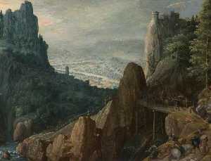 paysage avec la  conversion des saint paul