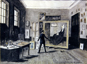 Whistler Painting In His Studio