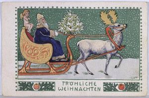 Postcard Depicting Father Christmas On His