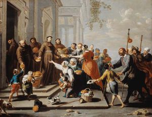St. Antonius Of Padua Distributes Bread To The Poor