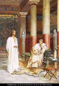 Jesus Being Interviewed Privately By Pontius Pilate