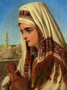 An Arab Woman With A Head Shawl