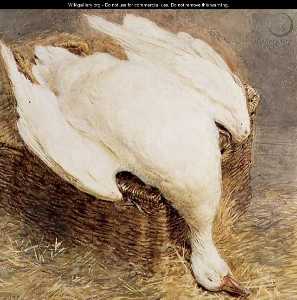 Still Life Of A Dead Goose With A Basket,