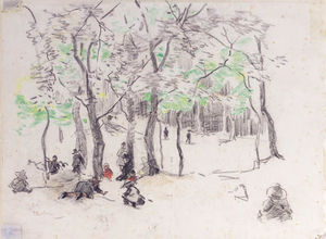 Children Playing In A Wooded Park