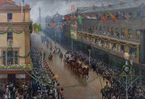 König Edward VII Progress Durch Newcastle Upon Tyne