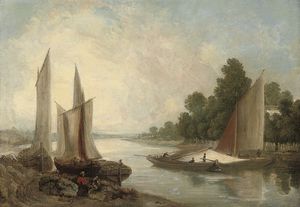 Hoisting Sail On A River Bend