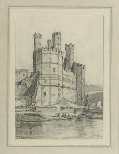  的 鹰 塔 Caernarvon城堡 北 威尔士