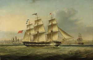 The Ship 'sir Walter Scott' Arriving In New York