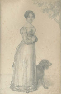 Portrait Of Madame Bourgeois Girod Born With A Dog