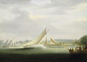 Yachts Of The Cumberland Society Racing On The Thames -