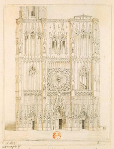 Facade Of The Cathedral Of Strasbourg Without Tower