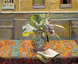 Flowers In Front Of A Window