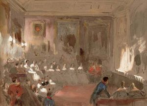 A Theatrical Performance In The Rubens Room, Windsor Castle