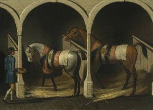 Horses In A Stab