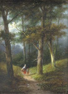 Figures In A Wooded Landscape; And Another Similar