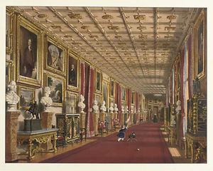 Long couloir au château de Windsor