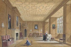 Oak Room At Broughton Castle Near Banbury, Oxfordshire