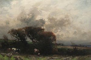 Cattle In A Stormy Landscape