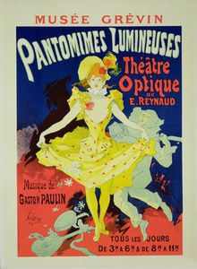 Wiedergabe einer Plakatwerbung 'Pantomime'