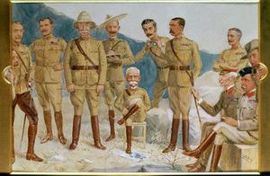 Cartone Animato Di leader britannici nella guerra Boera