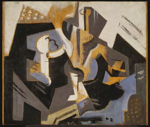 Cubist Still Life In Blue And Grey