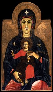 Virgin And Child Enthroned