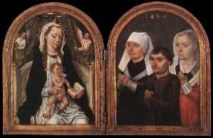 Diptych With The Virgin And Child And Three Donors