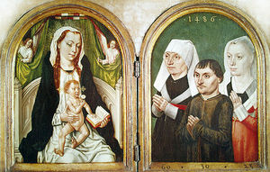 Virgin And Child With Three Donors