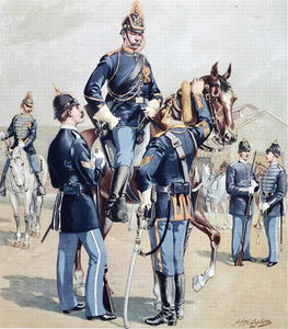 US-Kavallerie und Infanterie