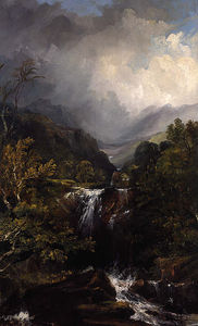 Highland Landscape With A Waterfall