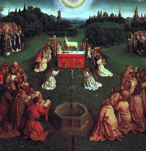 The Adoration Of The Mystic Lamb From The Ghent Altarpiece