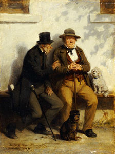 Two Men Against A Wall