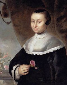 giovane donna con  Un  rosato