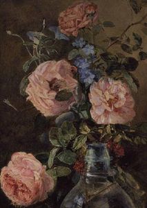 Roses, Convolvulus Et Delphiniums