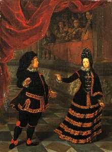das kurfürstenpaar Sono spanischen kostüm bei tanz
