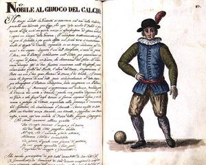Nobleman Playing Football, Venetian
