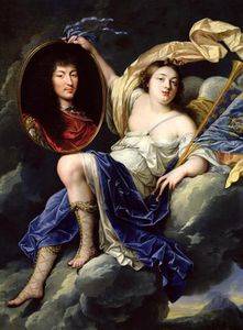 Fama Presenta Un Retrato de Louis XIV de Francia