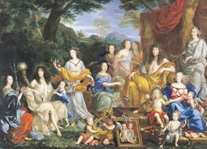 il famiglia aristocratico Luigi XIV -