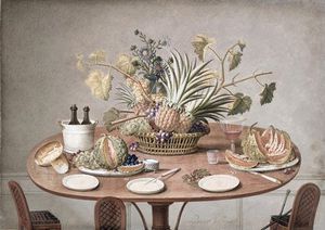 Still Life Of A Table With Flowers