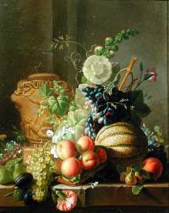 Still Life With Fruit On A Ledge